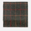 Barbour Men's Tattersall Lambswool Scarf - Charcoal/Red