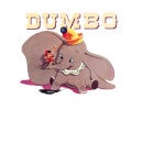 T-Shirt Femme Trombone Dumbo Disney - Blanc