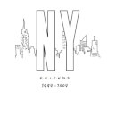 T-Shirt Femme Skyline New York - Friends - Blanc