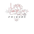 Sweat Femme Love Laughter - Friends - Blanc