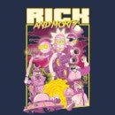 Rick and Morty 80s Poster Men's T-Shirt - Navy