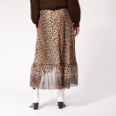 Ganni Women's Tilden Mesh Maxi Skirt - Leopard