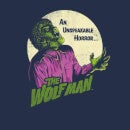Universal Monsters The Wolfman Retro Men's T-Shirt - Navy