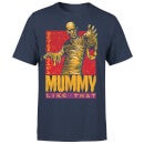 Universal Monsters The Mummy Retro Men's T-Shirt - Navy