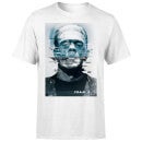 T-Shirt Homme Frankenstein Glitch - Universal Monsters - Blanc
