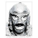 Universal Monsters Creature From The Black Lagoon Portrait Men's T-Shirt - White