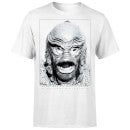 T-Shirt Homme L'Étrange Créature du lac noir Portrait - Universal Monsters - Blanc