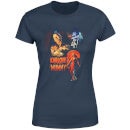 T-Shirt Universal Monsters The Mummy Vintage Poster - Blu Navy - Donna