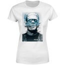 T-Shirt Femme Frankenstein Glitch - Universal Monsters - Blanc