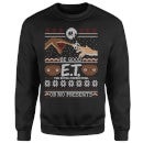 E.T. the Extra-Terrestrial Be Good or No Presents Christmas Sweatshirt - Black