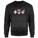 The Grinch Pattern Christmas Sweater - Black