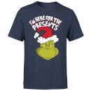 The Grinch Im Here for The Presents Men's Christmas T-Shirt - Navy