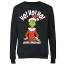 The Grinch Ho Ho Ho Smile Women's Christmas Sweater - Black