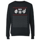The Grinch Pattern Women's Christmas Sweater - Black