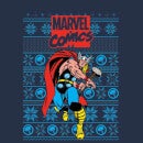 Marvel Avengers Thor Pull de Noël - Bleu Marine