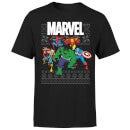 Marvel Avengers Group Men's Christmas T-Shirt - Black