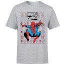 Marvel Avengers Classic Spider-Man Men's Christmas T-Shirt - Grey