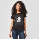 Marvel Avengers Logo T-shirt de Noël pour Femme - Noir