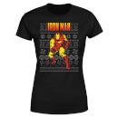Marvel Avengers Classic Iron Man T-shirt de Noël pour Femme - Noir