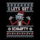 Rick and Morty Kerstmis Lets Get Schwifty Dames Trui - Zwart