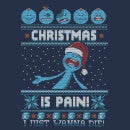 Rick and Morty Kerstmis Mr Meeseeks Pain Dames T-Shirt - Navy