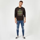 Star Wars May The force Be with You Pattern Christmas Jumper - Black