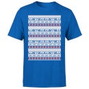 Star Wars AT-AT Pattern Men's Christmas T-Shirt - Royal Blue