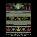T-Shirt de Noël Homme Star Wars May The Force Be With You Motifs Festifs - Noir