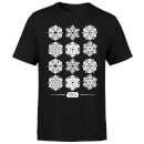 Star Wars Snowflake kerst T-shirt - Zwart
