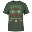 Camiseta navideña para hombre Merry Christmas I Wish You Knit de Star Wars - Verde bosque