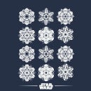 Star Wars Snowflake Men's Christmas T-Shirt - Navy