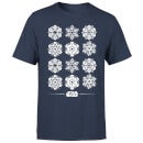 Star Wars Snowflake Men's Christmas T-Shirt - Navy