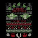 Star Wars Merry Christmas I Wish You Knit Women's Christmas Jumper - Black