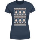 Star Wars BB-8 Pattern Dames kerst T-shirt - Navy