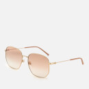 Gucci Women's Metal Square Frame Sunglasses - Gold/Orange
