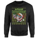 Dexter's Lab Pattern Christmas Sweater - Black
