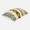 ïn home Textured Cushion - Yellow and Grey