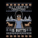 Bobs Burgers Tina Butts Women's Christmas Sweater - Black