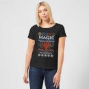 Magic The Gathering Colours Of Magic Knit Women's Christmas T-Shirt - Black
