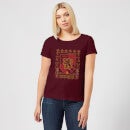 Camiseta navideña para mujer Gryffindor Crest de Harry Potter - Burdeos