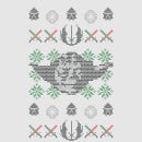 Camiseta navideña para mujer Yoda Face Knit de Star Wars - Gris