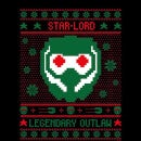 Guardians Of The Galaxy Star-Lord Pattern Women's Christmas T-Shirt - Black