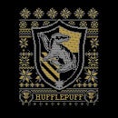 Harry Potter Hufflepuff Crest Women's Christmas T-Shirt - Black