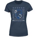 Harry Potter Ravenclaw Crest Women's Christmas T-Shirt - Navy
