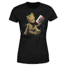 Camiseta de Navidad Groot Tape para mujer de Guardians Of The Galaxy - Negro
