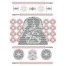 Star Wars Darth Vader Face Knit Women's Christmas T-Shirt - White