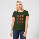 Star Wars Gingerbread Characters Women's Christmas T-Shirt - Forest Green