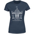 Mary Poppins Carousel Sketch Women's Christmas T-Shirt - Navy