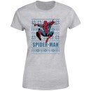 Camiseta navideña para mujer Marvel Spider-Man - Gris