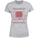 Camiseta navideña para mujer Cyborg Knit de DC - Gris